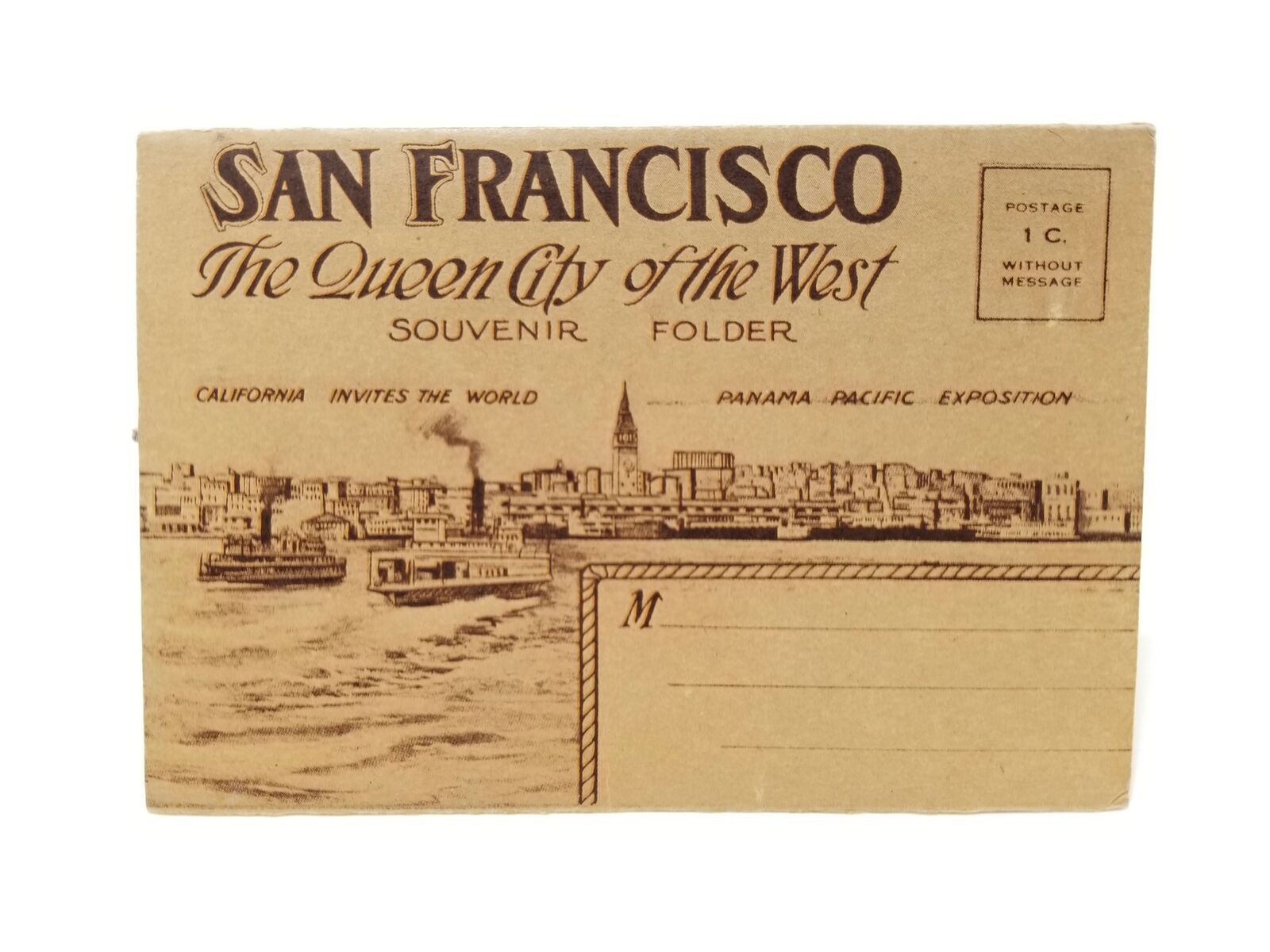 San Francisco Post Card Souvenir Folder, The Queen City of the West, 1900s, Rare