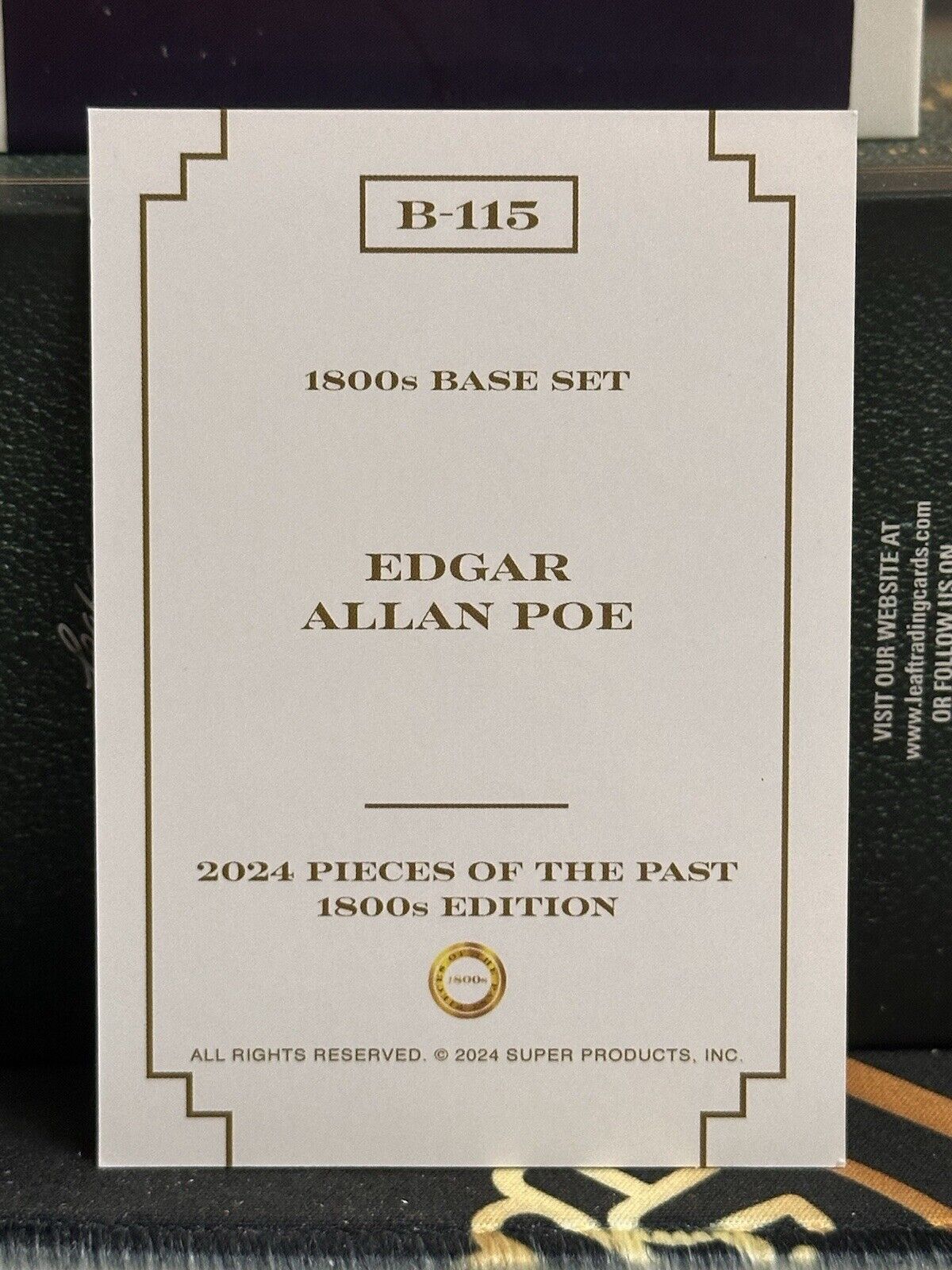 2024 Pieces of the Past 1800s Edition #115 Edgar Allen Poe Red SP /50 🐦‍⬛🕸️