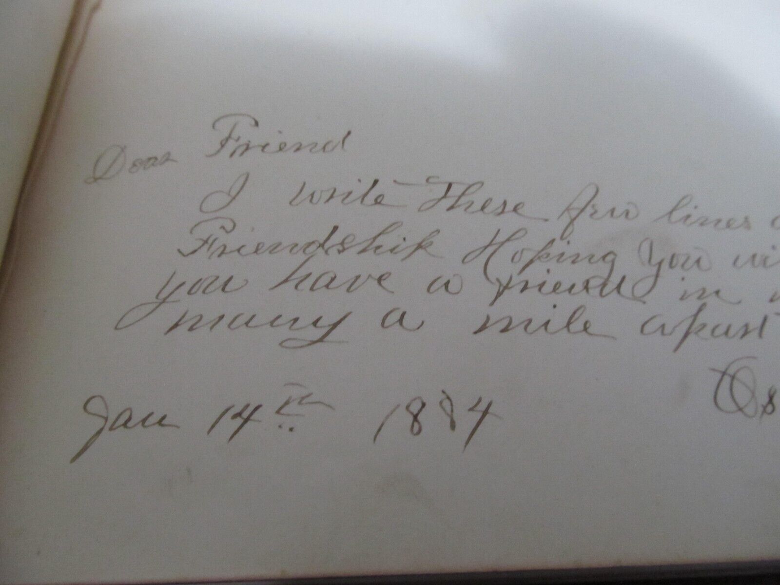 VINTAGE COLLECTION OF 4 STATE OF INDIANA (MONON) AUTOGRAPH ALBUMS 1800s-1910'S