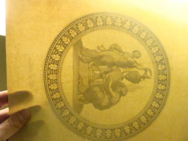 Original Engraving:1700's or 1800's - CHIO & CALLIOPE --Torn