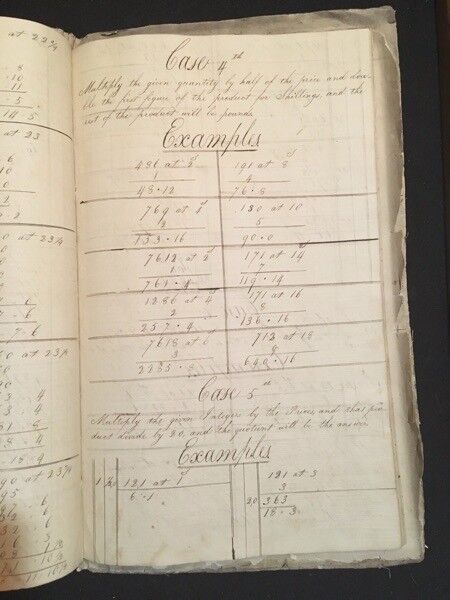 COLONIAL CIPHERING BOOK CATHERINE D. McCREA LATE 1700'S-EARLY 1800'S