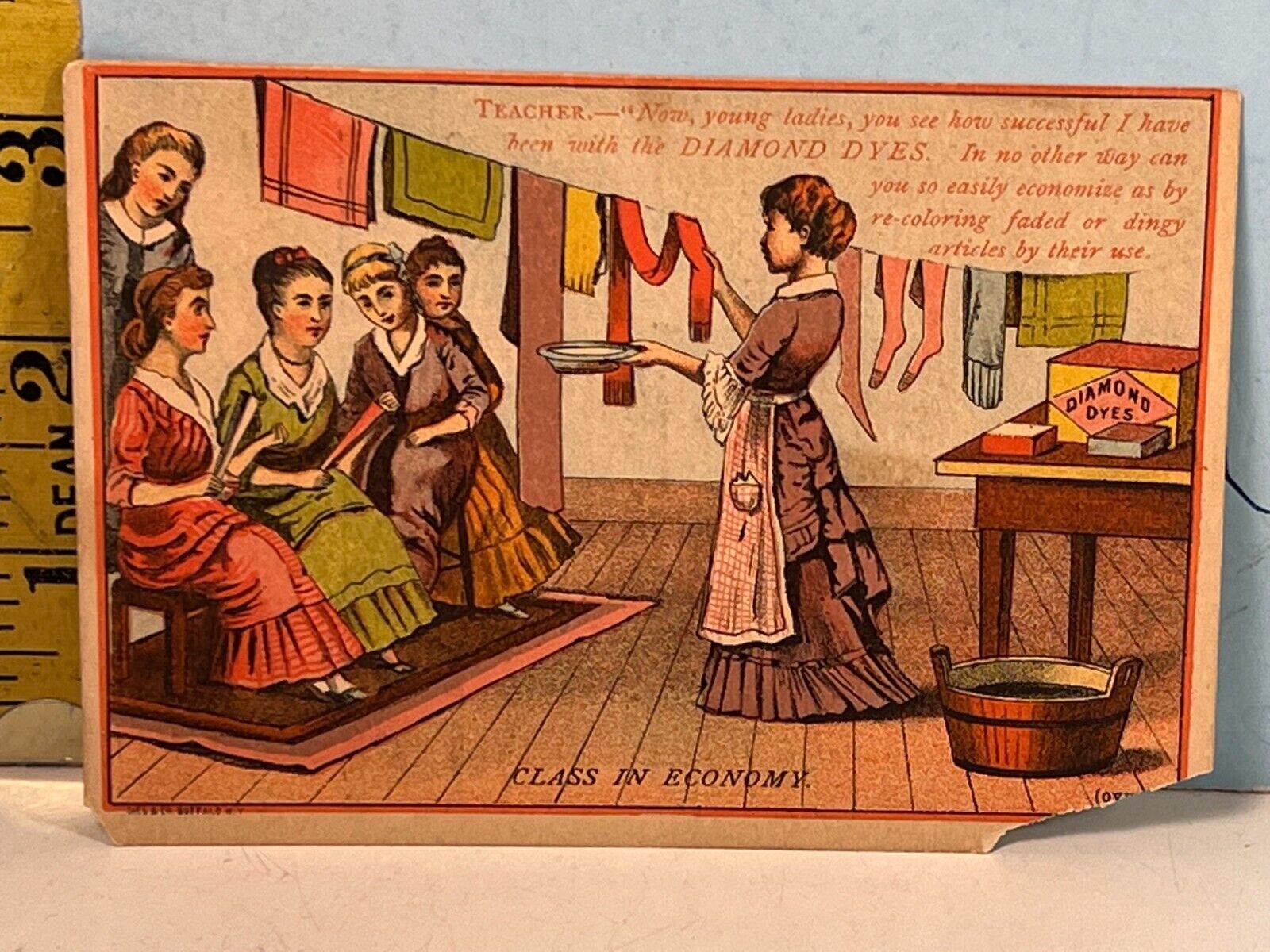 1800's The Diamond Dyes -The Domestic & Fancy Dyeing Trade Card