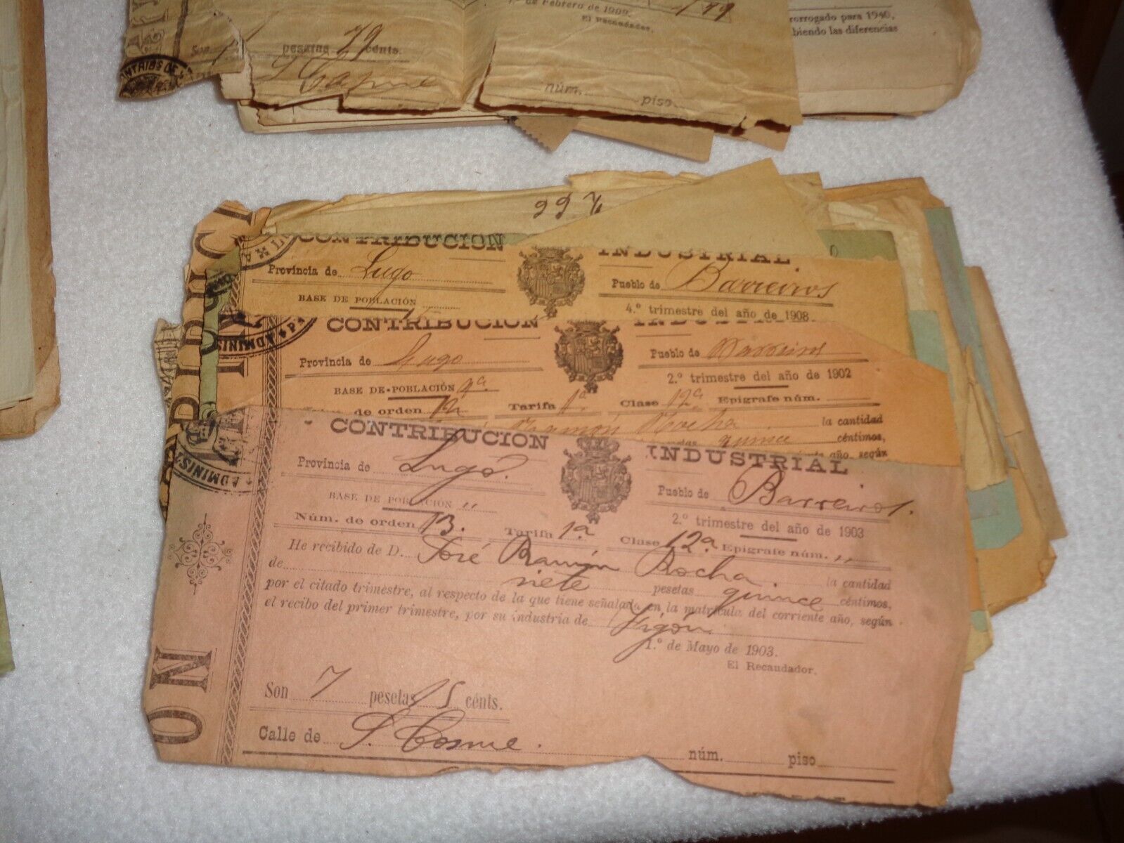 Lugo Spain Personal Papers Property Rare History 1800s 1900s Ephemera 400+ Items