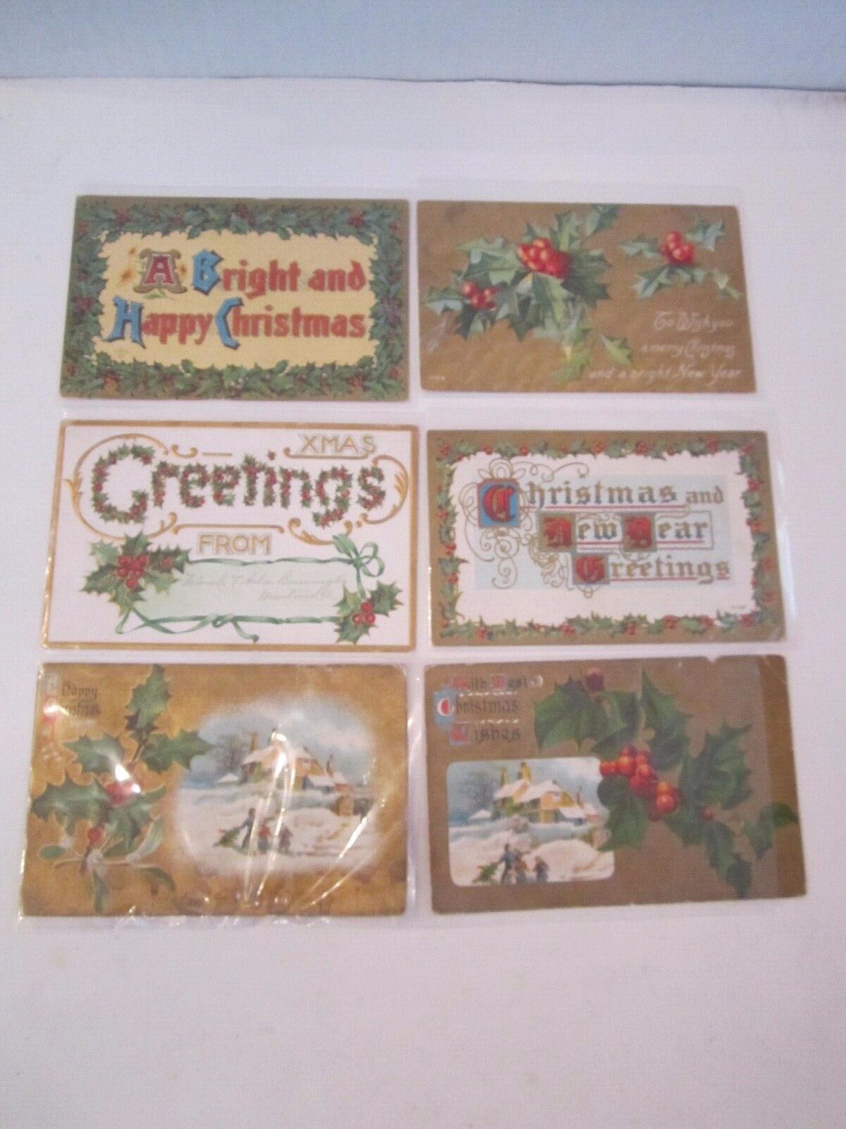 LOT OF 34 EARLY 1900'S CHRISTMAS GREETING POST CARDS - SPECTACULAR!