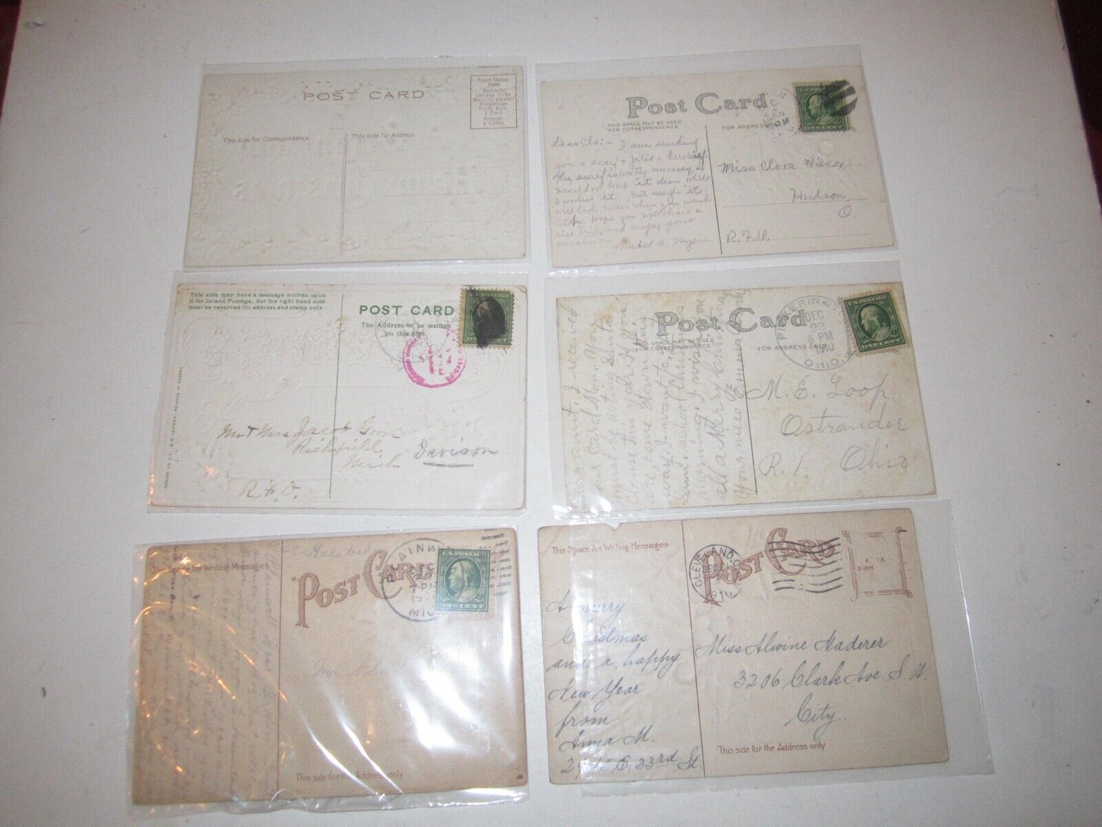LOT OF 34 EARLY 1900'S CHRISTMAS GREETING POST CARDS - SPECTACULAR!