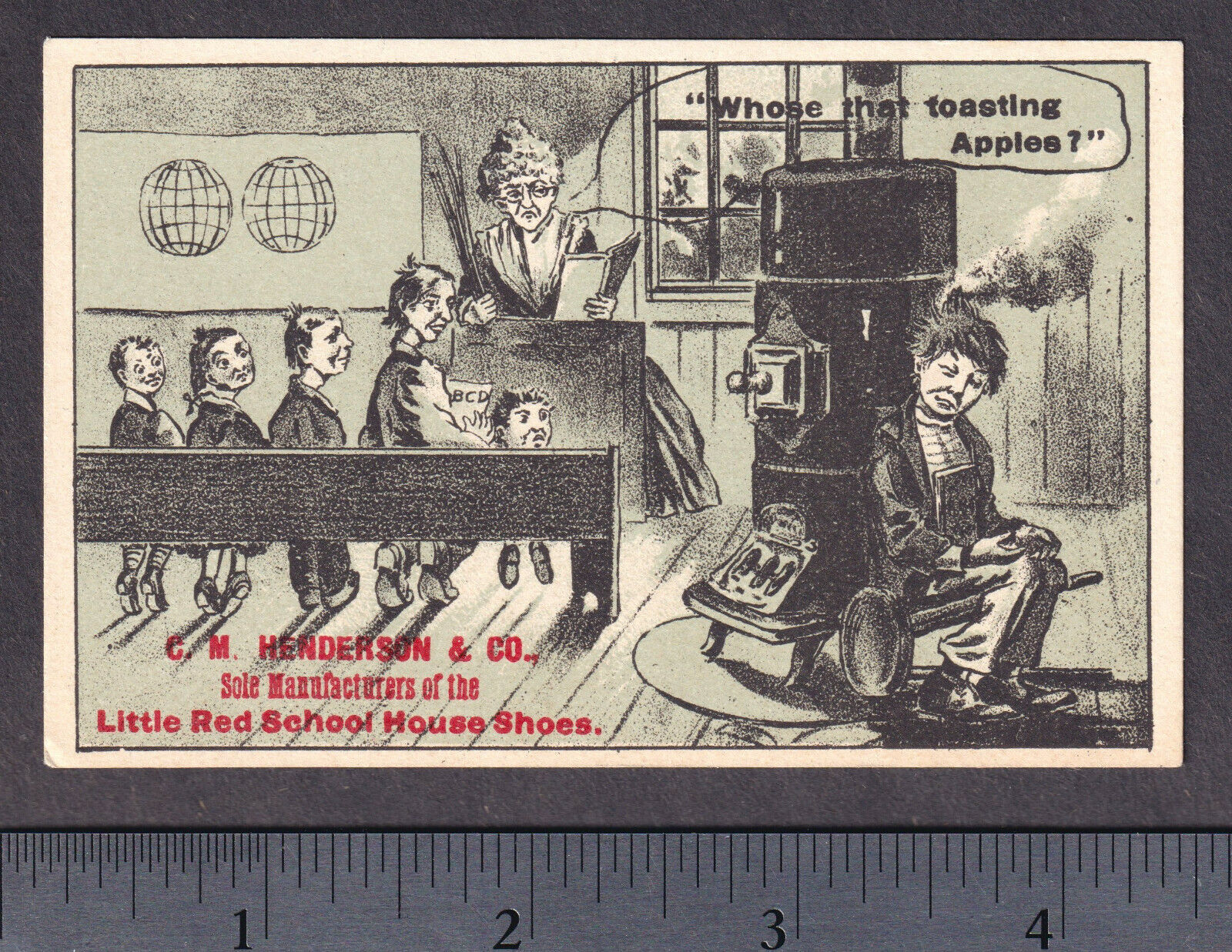 South Haven 1800's Mich Shoe Store Little Red School House Henderson Trade Card
