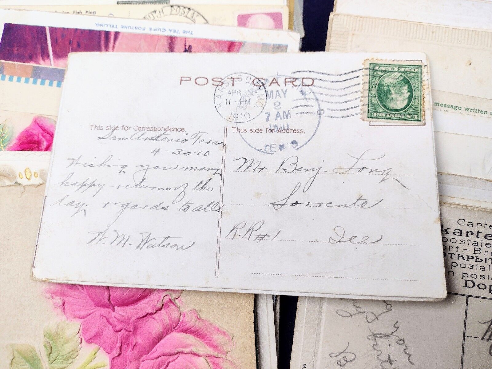 Antique 1800's - 1900's Early Handmade Post Cards x10pcs RANDOMLY SELECTED