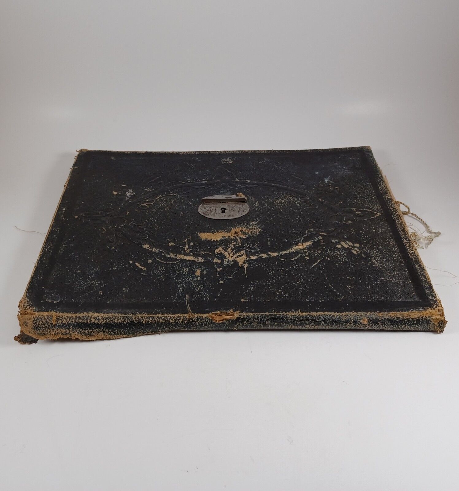 Antique 19th C Leather Folder With 1891 Report And More, 1800s Ephemera