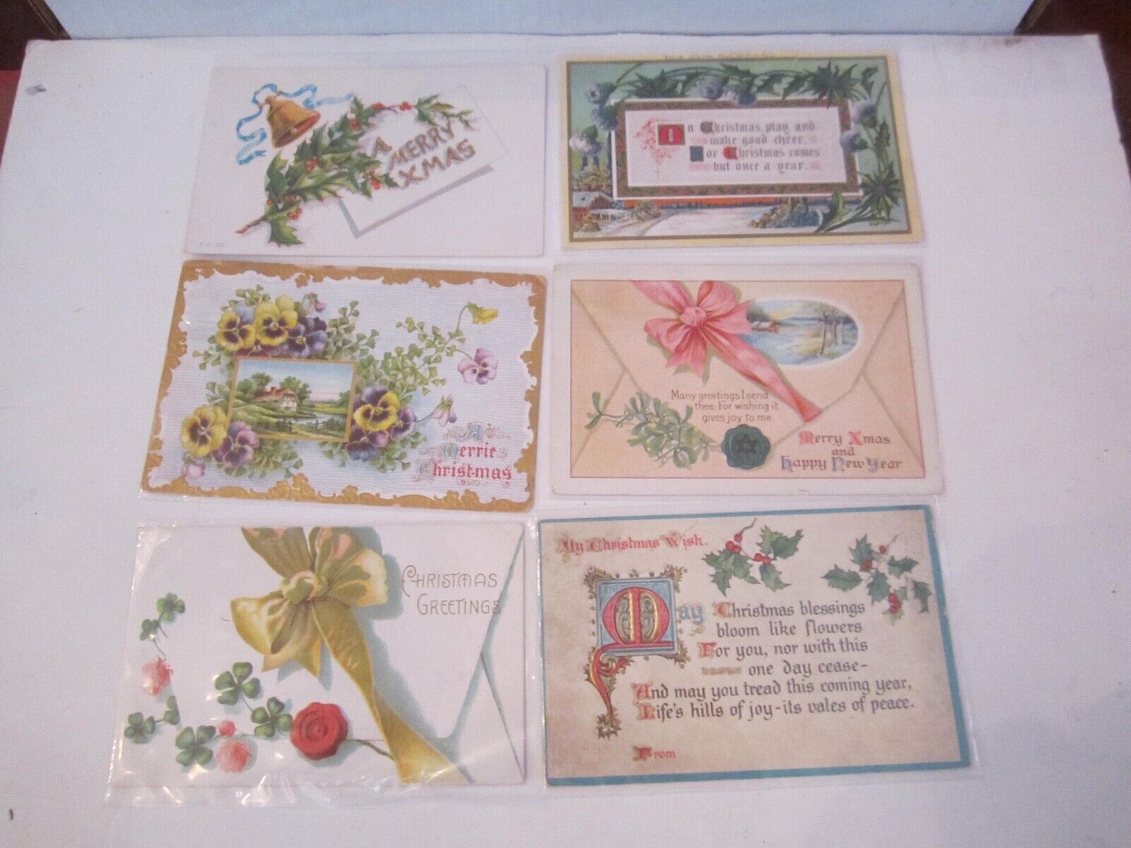 LOT OF 34 EARLY 1900'S CHRISTMAS GREETING POST CARDS - SPECTACULAR!