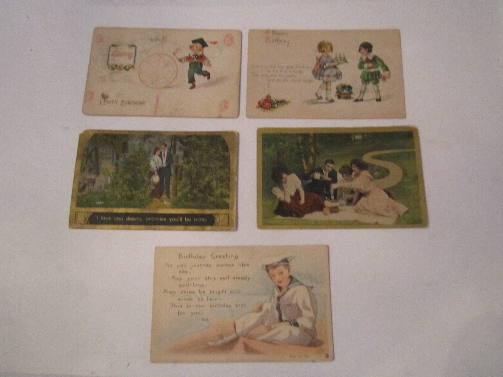 (24) EARLY 1900'S POSTCARDS - GREETING POST CARDS - LOT 8 - TUB BBA-7