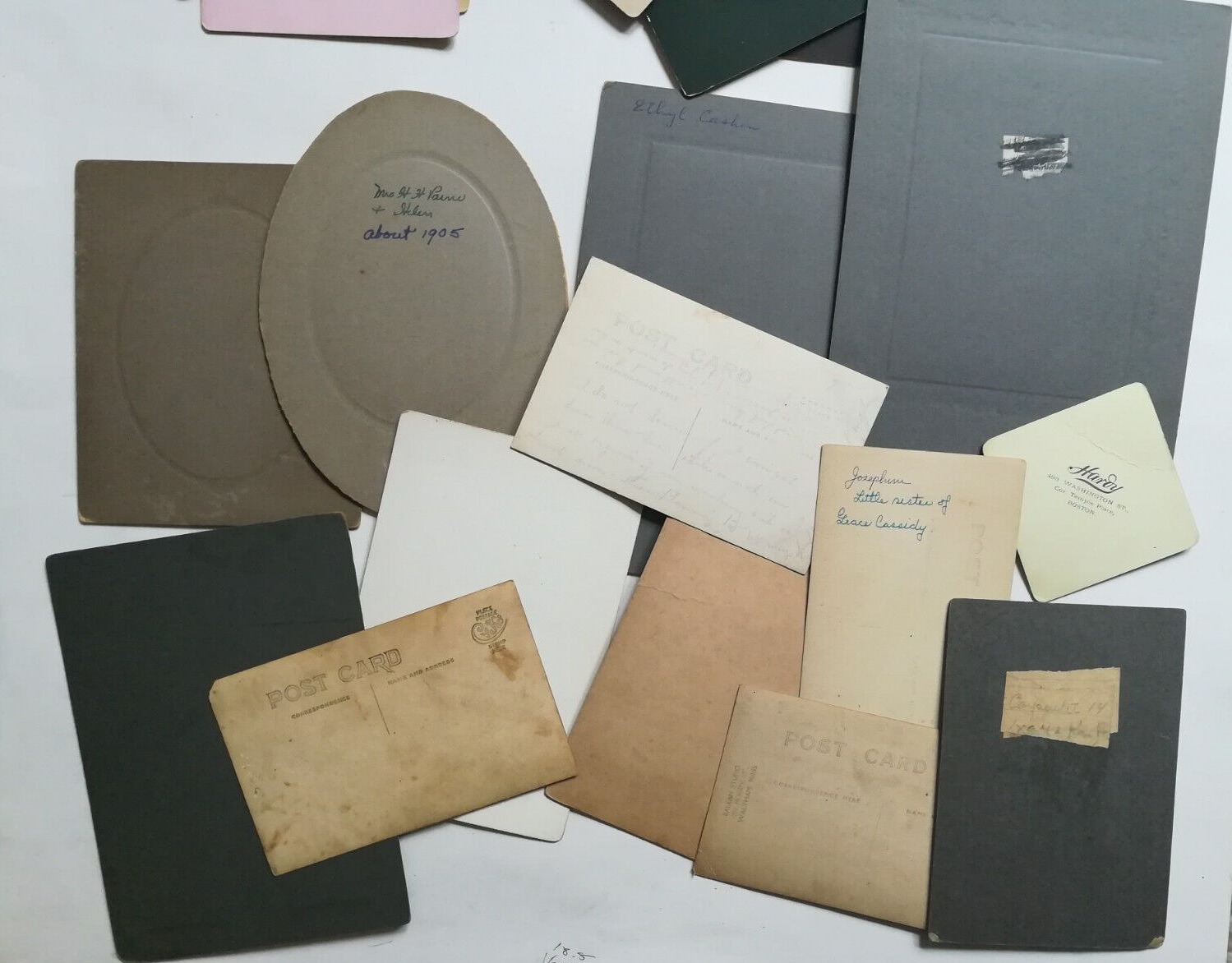 Antique 1900s Cabinet Cards -Photos Women Men Children -Lot Of 24
