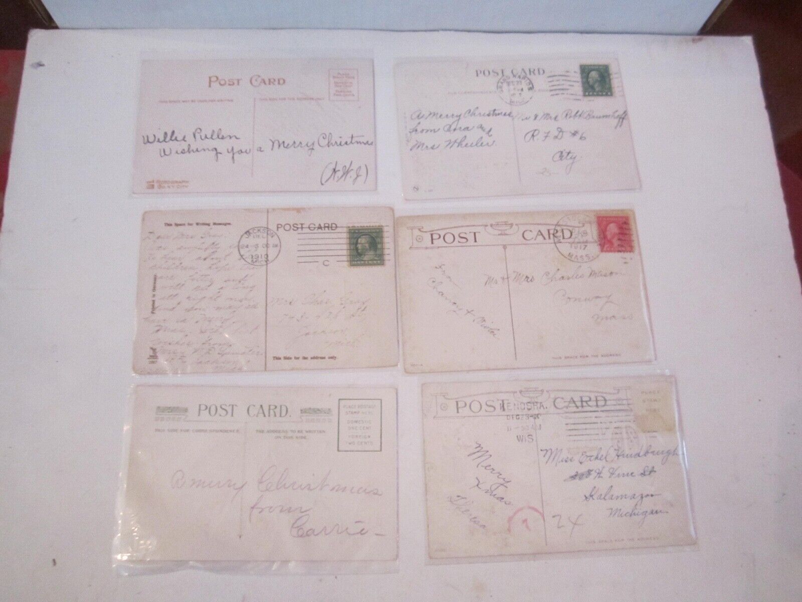 LOT OF 34 EARLY 1900'S CHRISTMAS GREETING POST CARDS - SPECTACULAR!