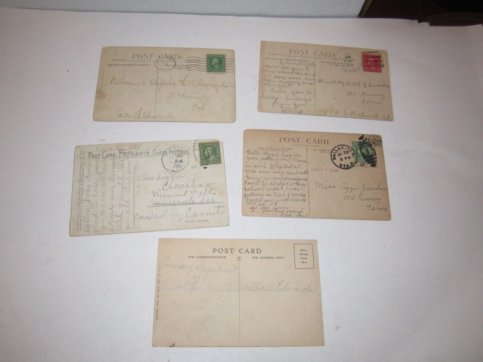 (24) EARLY 1900'S POSTCARDS - GREETING POST CARDS - LOT 8 - TUB BBA-7