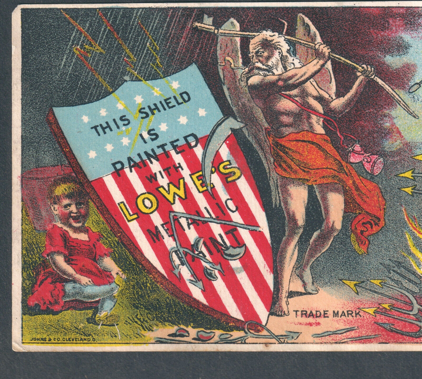 Devil 1800's Grim Reaper Lowes Paint Lucifer Chattanooga TN Victorian Trade Card