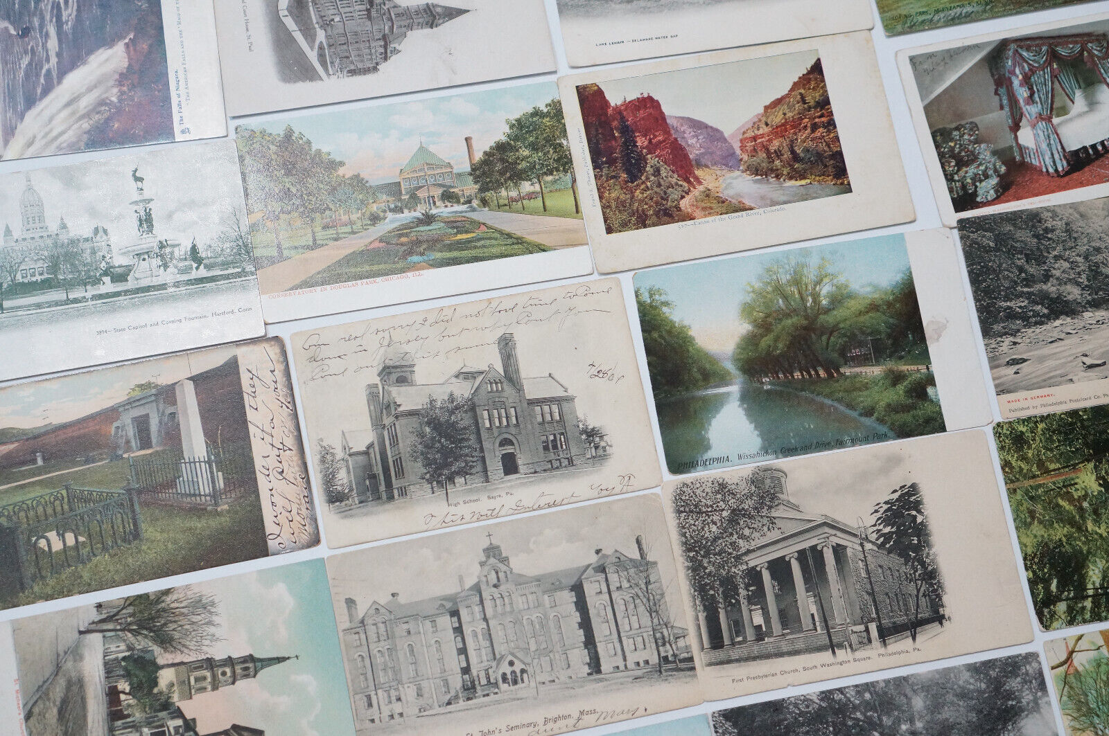Undivided Back Postcard LOT 50 Antique Cards from 1901-1907 USA Used & Unused