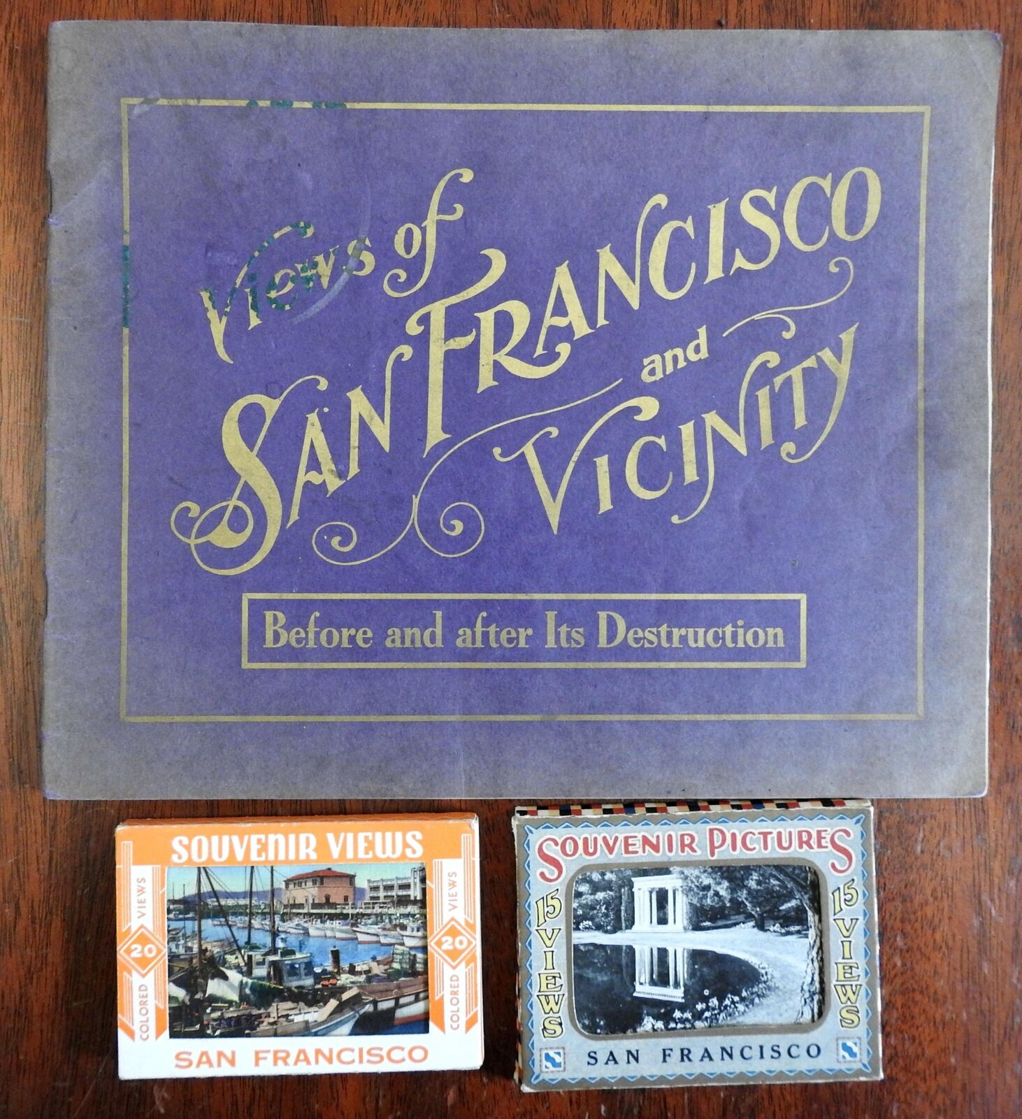 San Francisco California Souvenir Album book & mini Post Cards 1900's-40's
