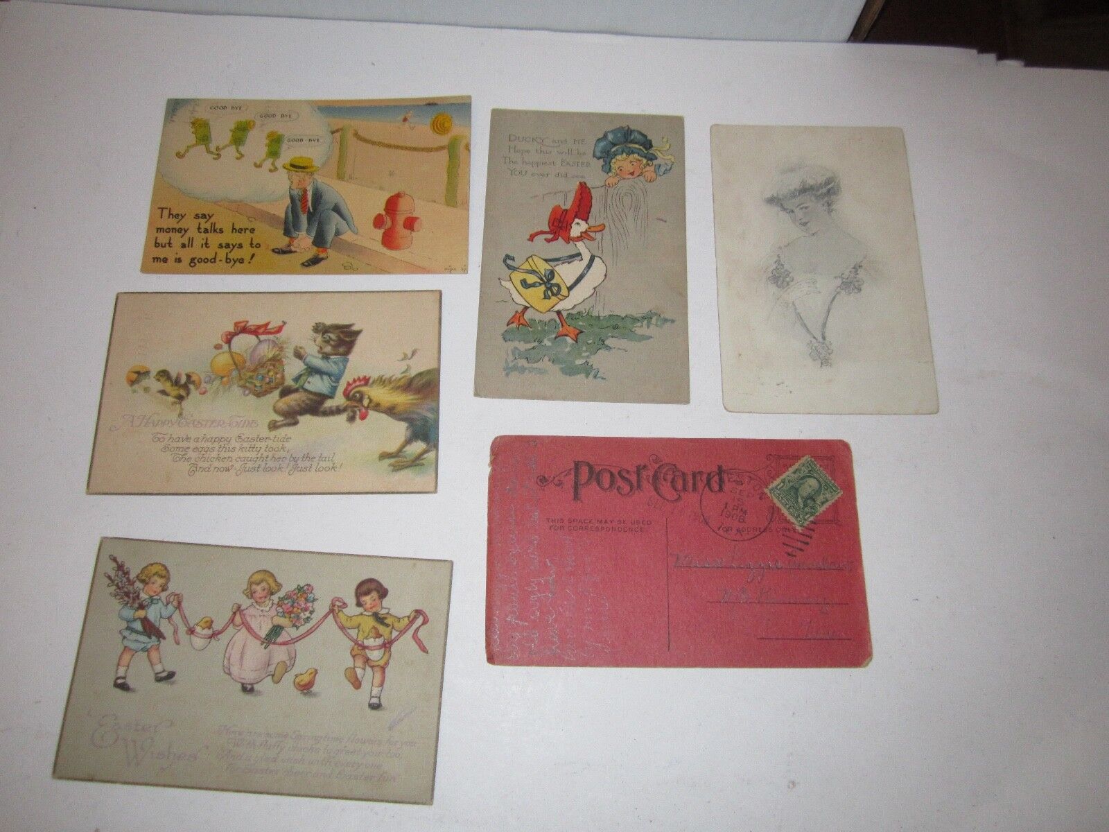 (24) EARLY 1900'S POSTCARDS - GREETING POST CARDS - LOT 9 - TUB BBA-7