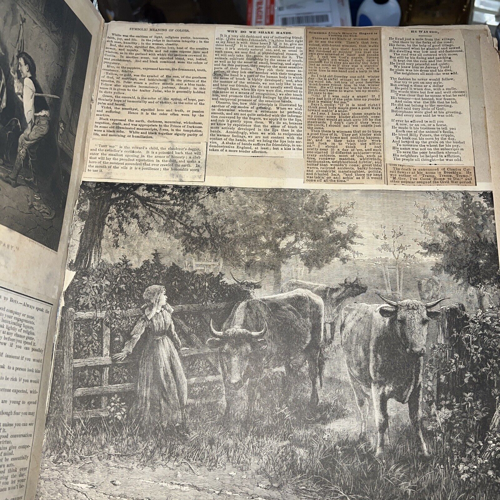 Antique Victorian 1800'S - 1900'S  Ephemera  Photos Scrapbook Album