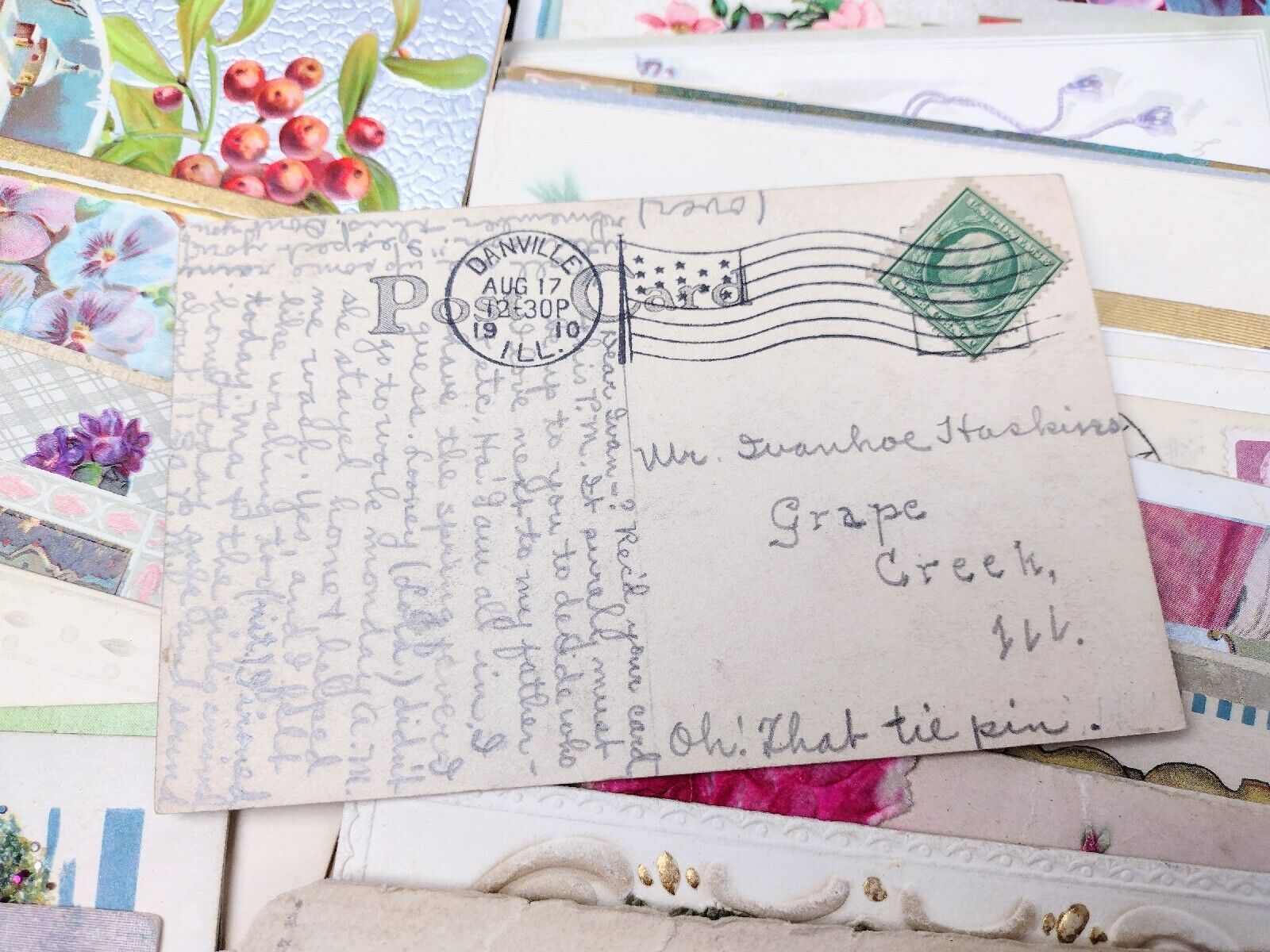 Antique 1800's - 1900's Early Handmade Post Cards x10pcs RANDOMLY SELECTED