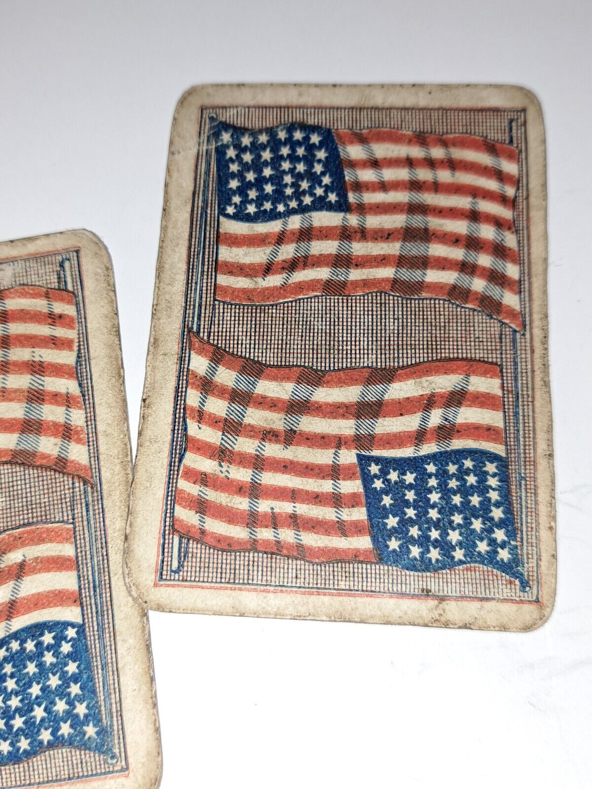 AR-027 American Flag 33 stars  Dougherty Excelsior Four Aces Playing Cards 1800s