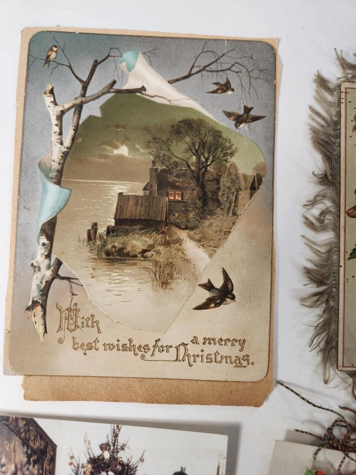 Antique Christmas Greetings Post Cards Various Cards Lot Early 1900's Era