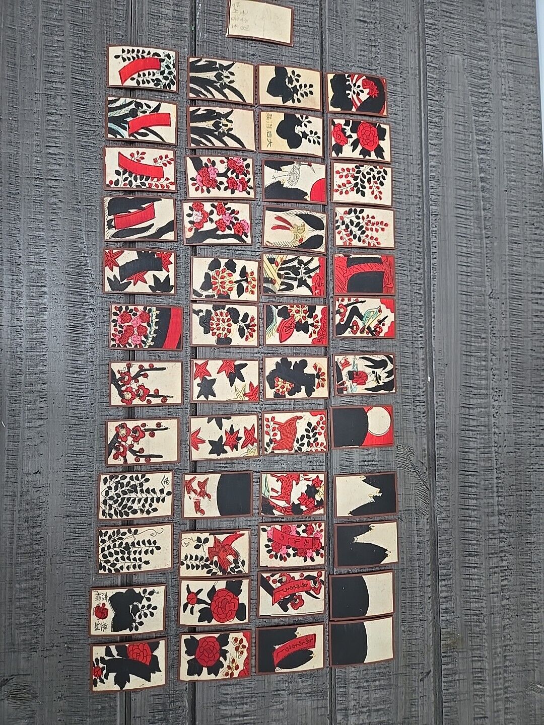Rare Vintage Japanese Hanafuda Cards 'Komaru' Tengu Nintendo 1900's-1930's Japan