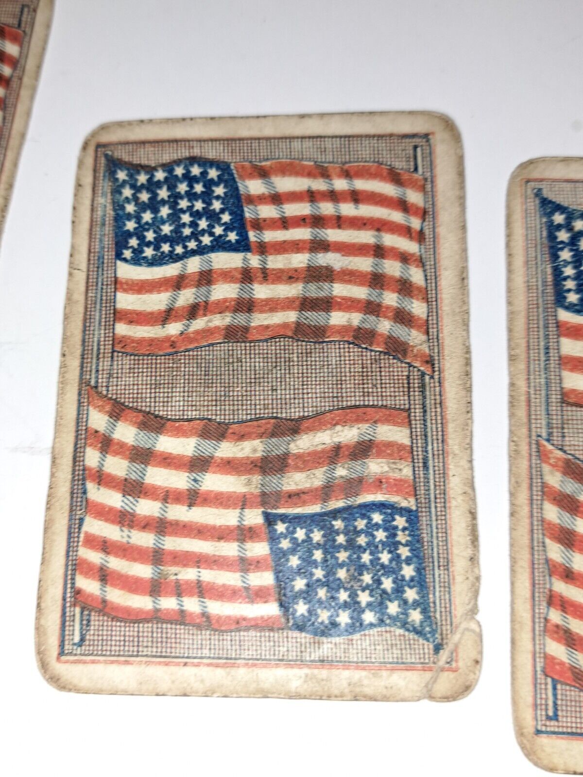 AR-027 American Flag 33 stars  Dougherty Excelsior Four Aces Playing Cards 1800s
