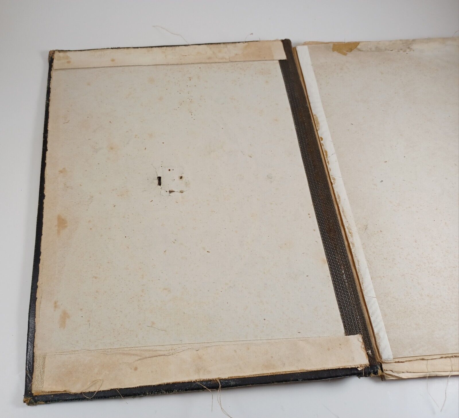 Antique 19th C Leather Folder With 1891 Report And More, 1800s Ephemera