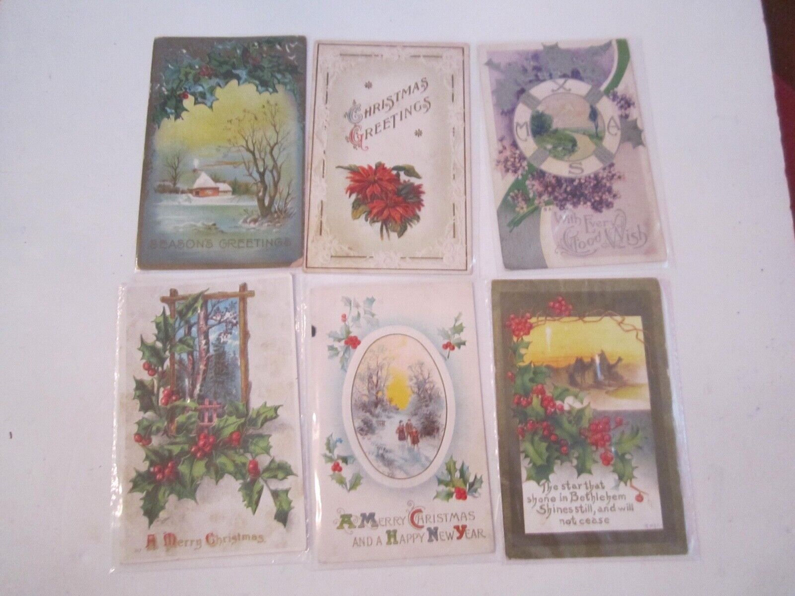 LOT OF 34 EARLY 1900'S CHRISTMAS GREETING POST CARDS - SPECTACULAR!