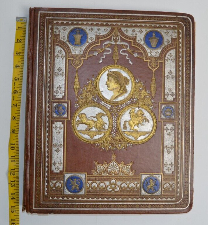Antique 1800s Advertising Trade & Calling Cards Scraps Scrapbook Album 100 pages