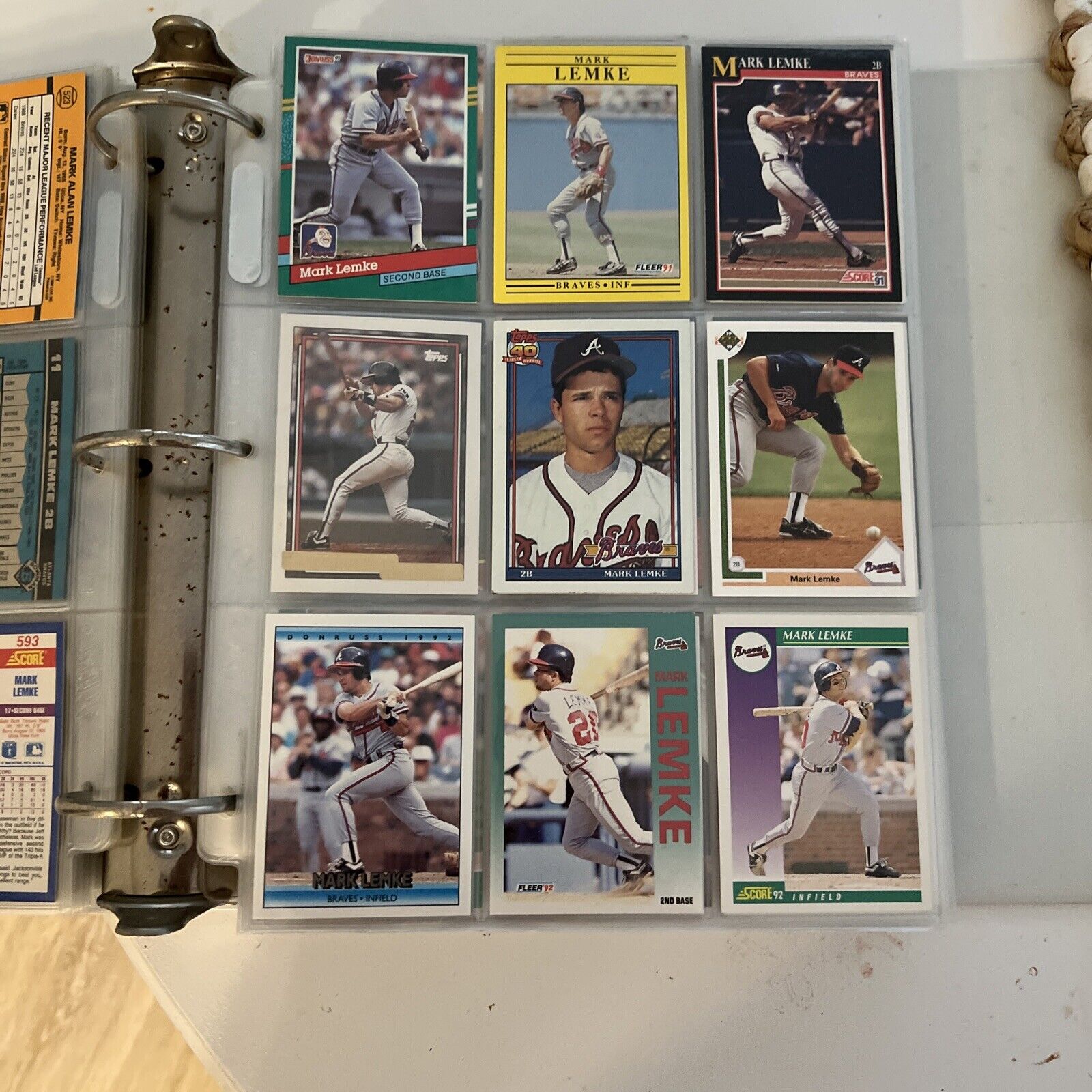 BINDER FULL OF 1900s Baseball Cards