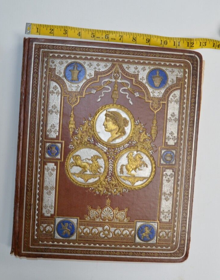 Antique 1800s Advertising Trade & Calling Cards Scraps Scrapbook Album 100 pages