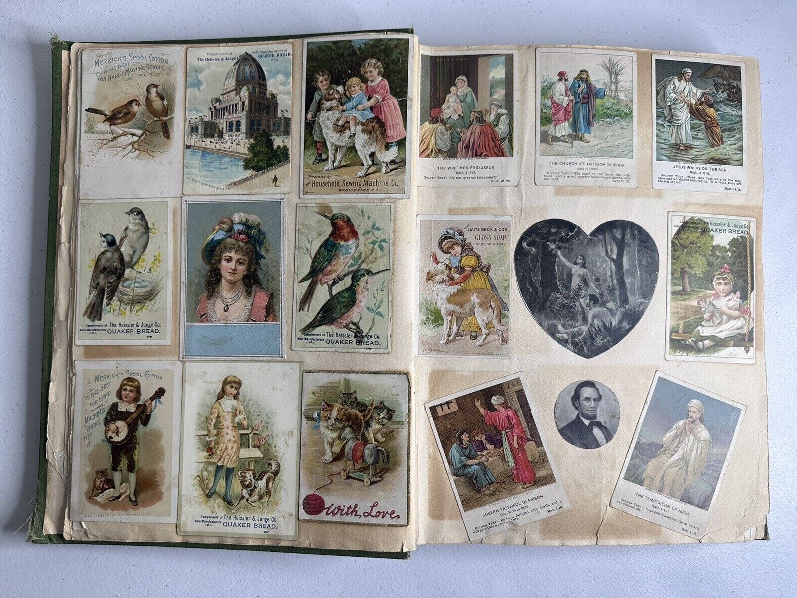 1880s-1900s Antique Scrapbook Album 250+ Cards Tobacco, Ads, Rare Collectibles