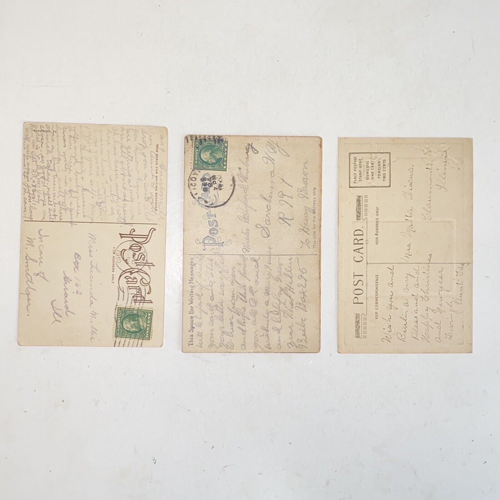 Antique Early 1900s-1920 Christmas and New Year Post Cards Lot of 15