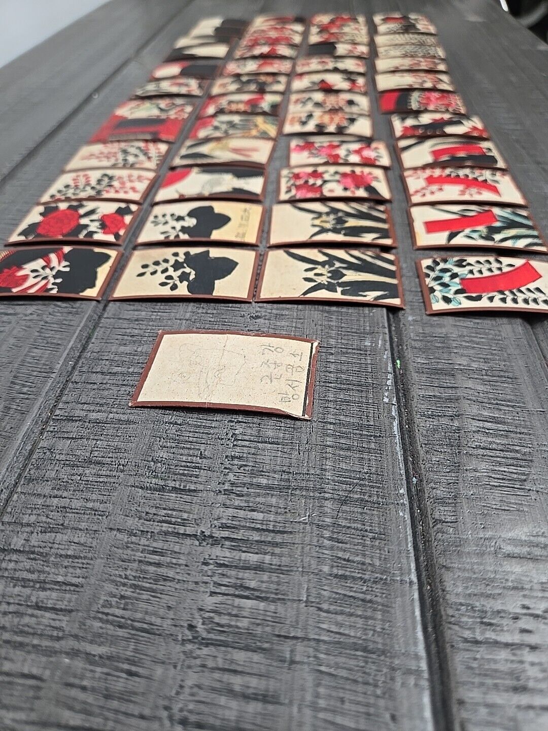 Rare Vintage Japanese Hanafuda Cards 'Komaru' Tengu Nintendo 1900's-1930's Japan