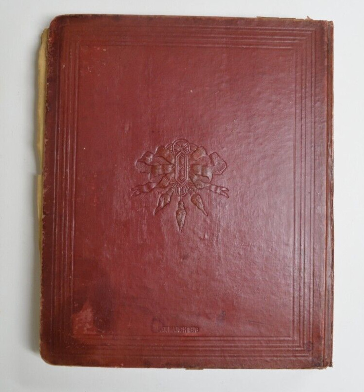 Antique 1800s Advertising Trade & Calling Cards Scraps Scrapbook Album 100 pages