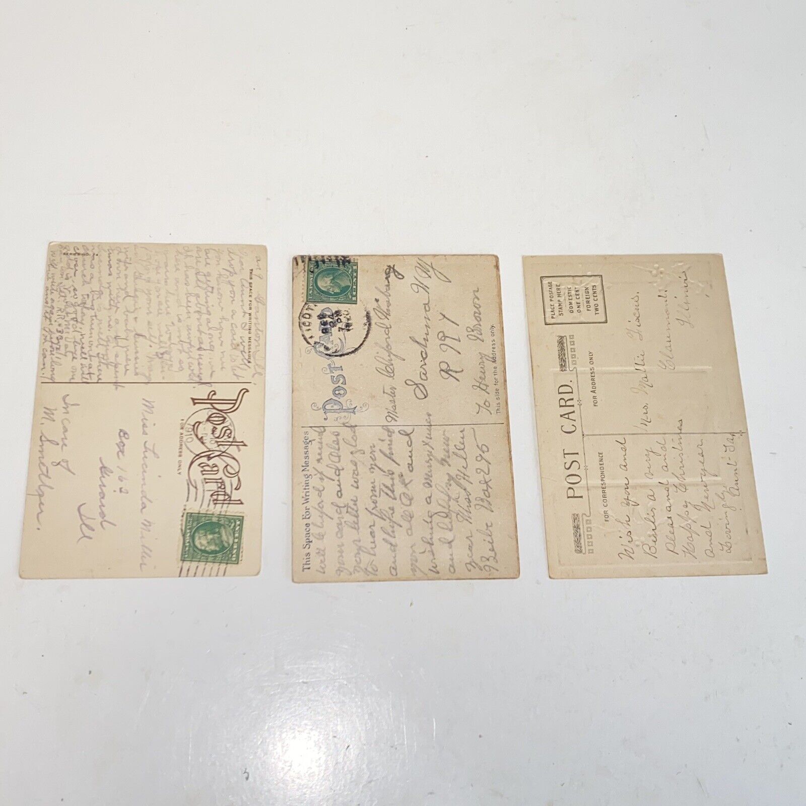 Antique Early 1900s-1920 Christmas and New Year Post Cards Lot of 15