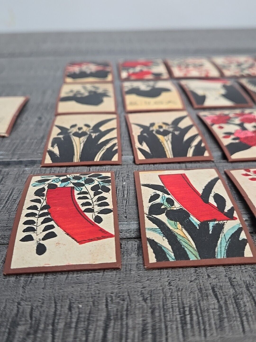 Rare Vintage Japanese Hanafuda Cards 'Komaru' Tengu Nintendo 1900's-1930's Japan