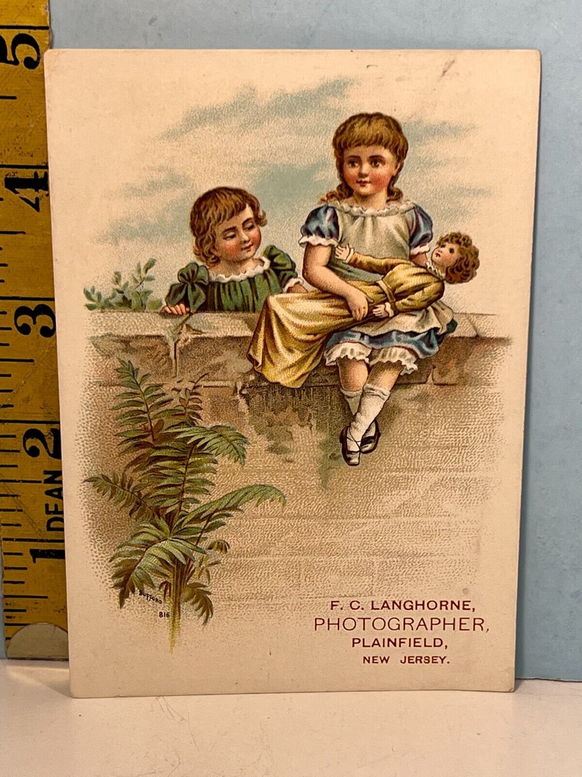 1800's F. C. Langhorne Photographer Trade Card