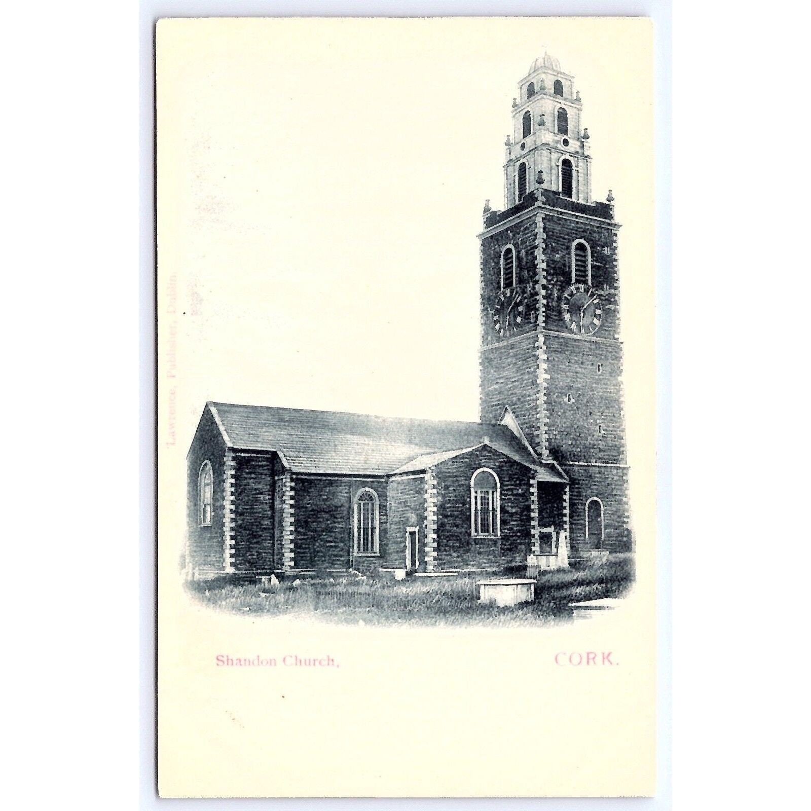 Postcard IE Ireland County Cork Shandon St Anne's Church bell tower 1700s -00363
