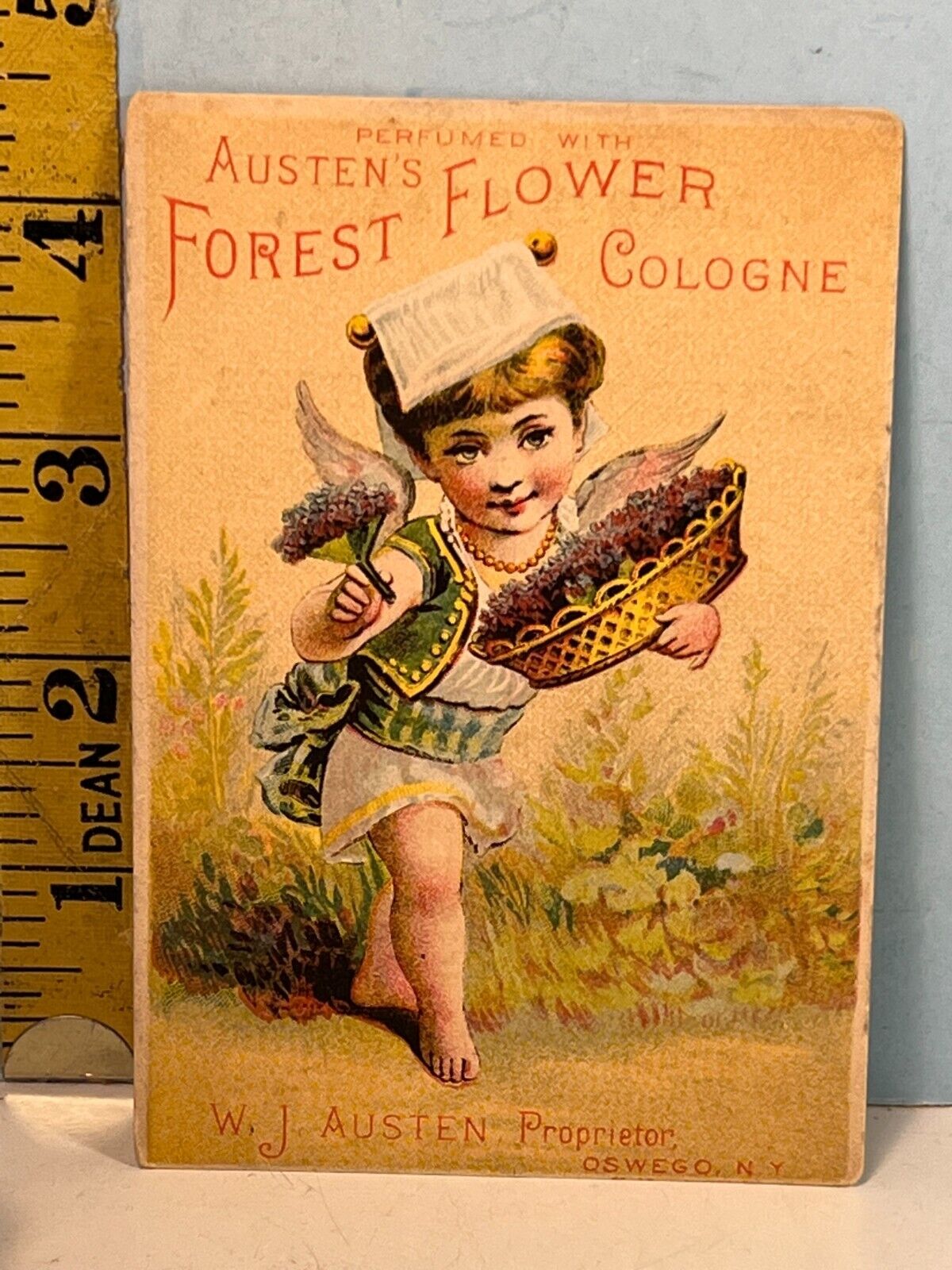 1800's W. J. Austen's Forest Flower Cologne Trade Card,