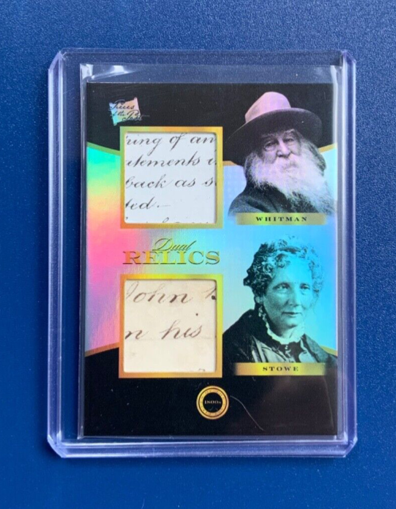 2024 pieces of the past 1800s Whitman/stowe dual rare relic card.