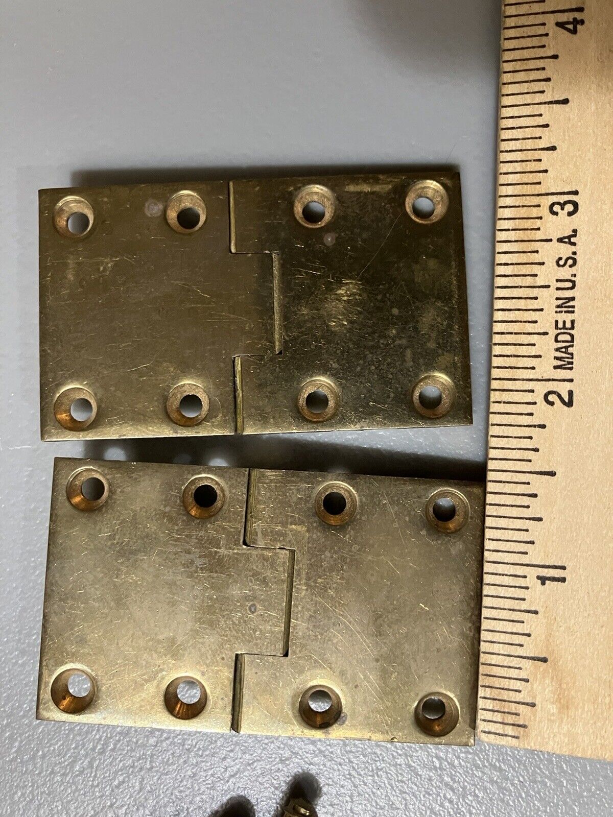 Original CARD-TABLE 18th Century STYLE Brass Period Hinges Spectacular