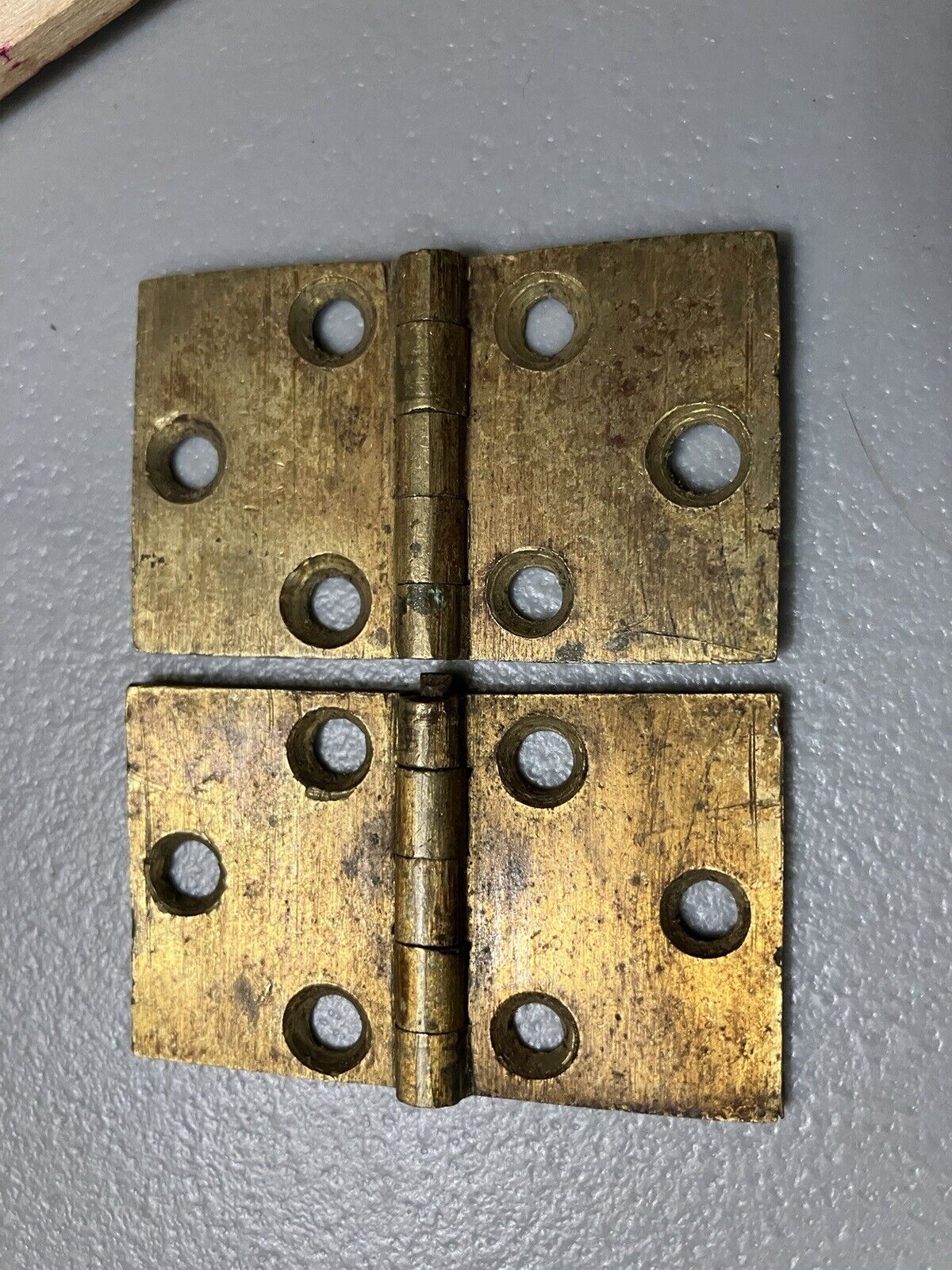 Original CARD-TABLE 18th Century Period Hinges Bronze Or Old Brass Spectacular!