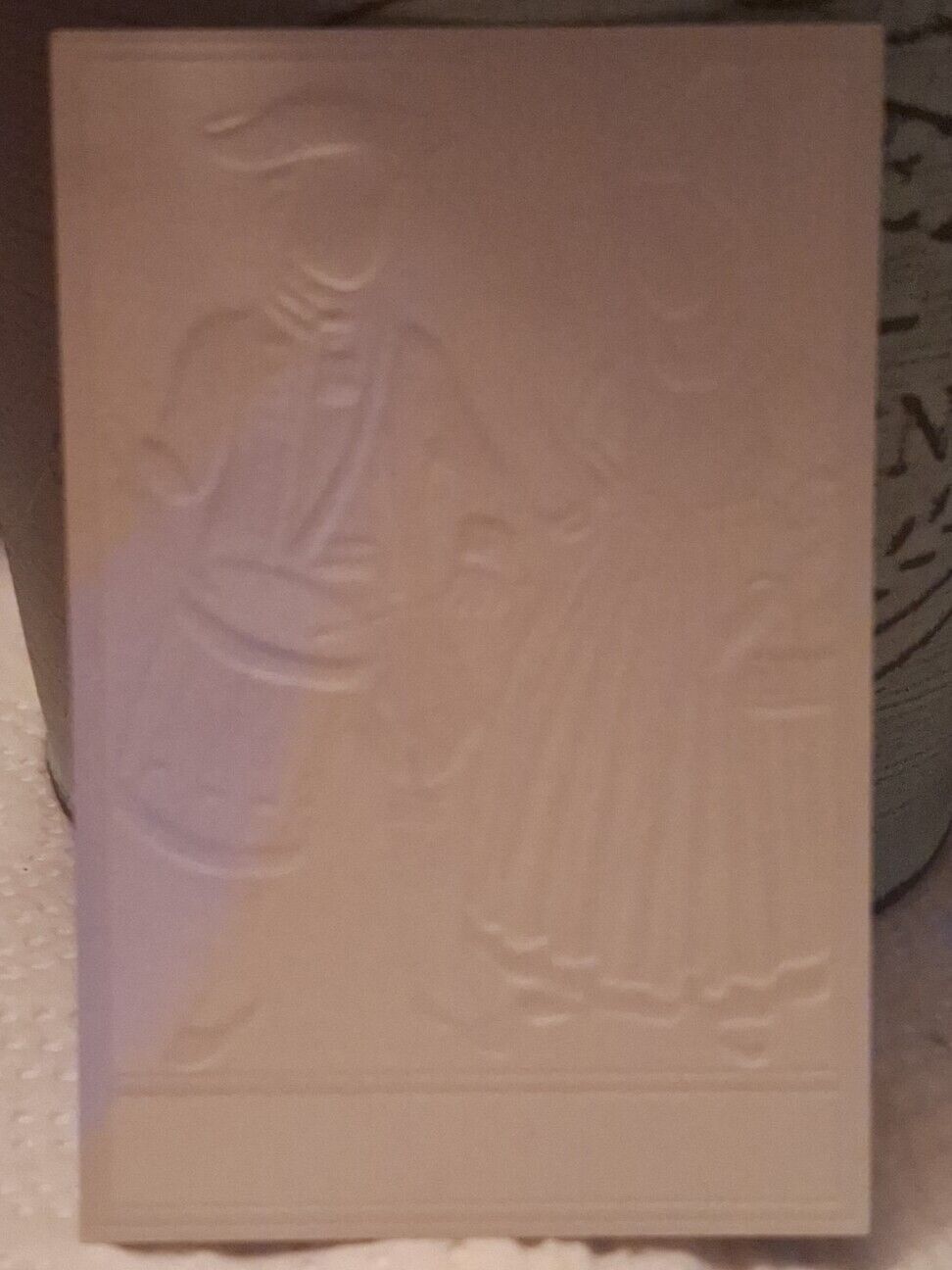 Drummer Boy and Girl Embossed Victorian Era 3.5" Label Chrome