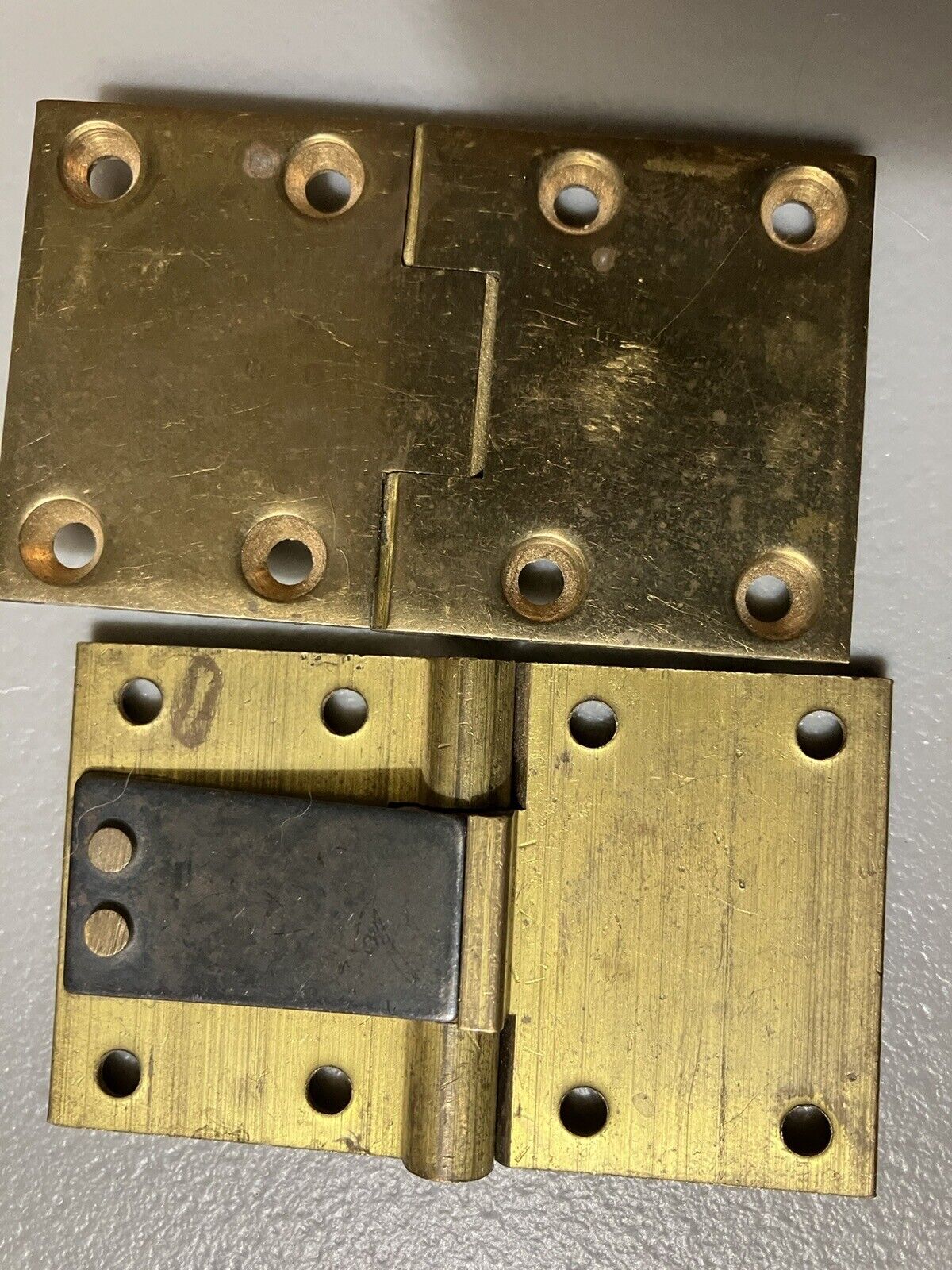 Original CARD-TABLE 18th Century STYLE Brass Period Hinges Spectacular