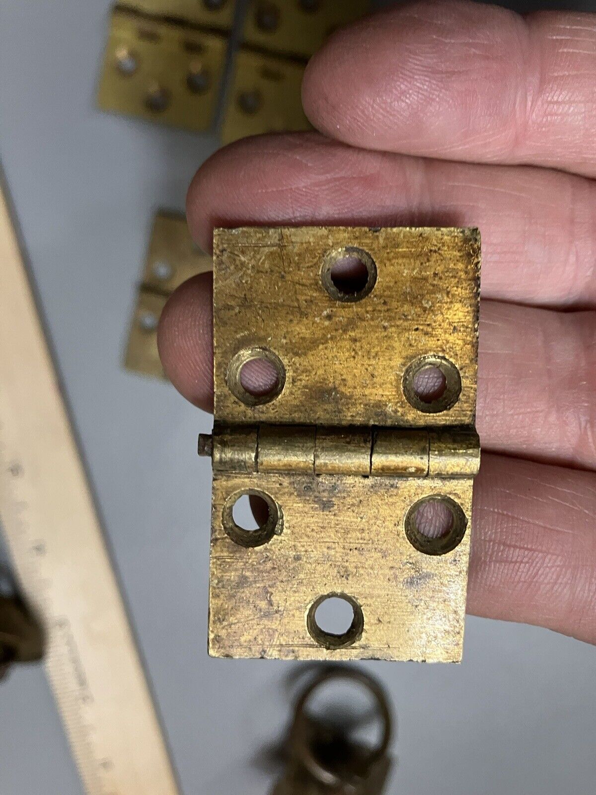 Original CARD-TABLE 18th Century Period Hinges Bronze Or Old Brass Spectacular!