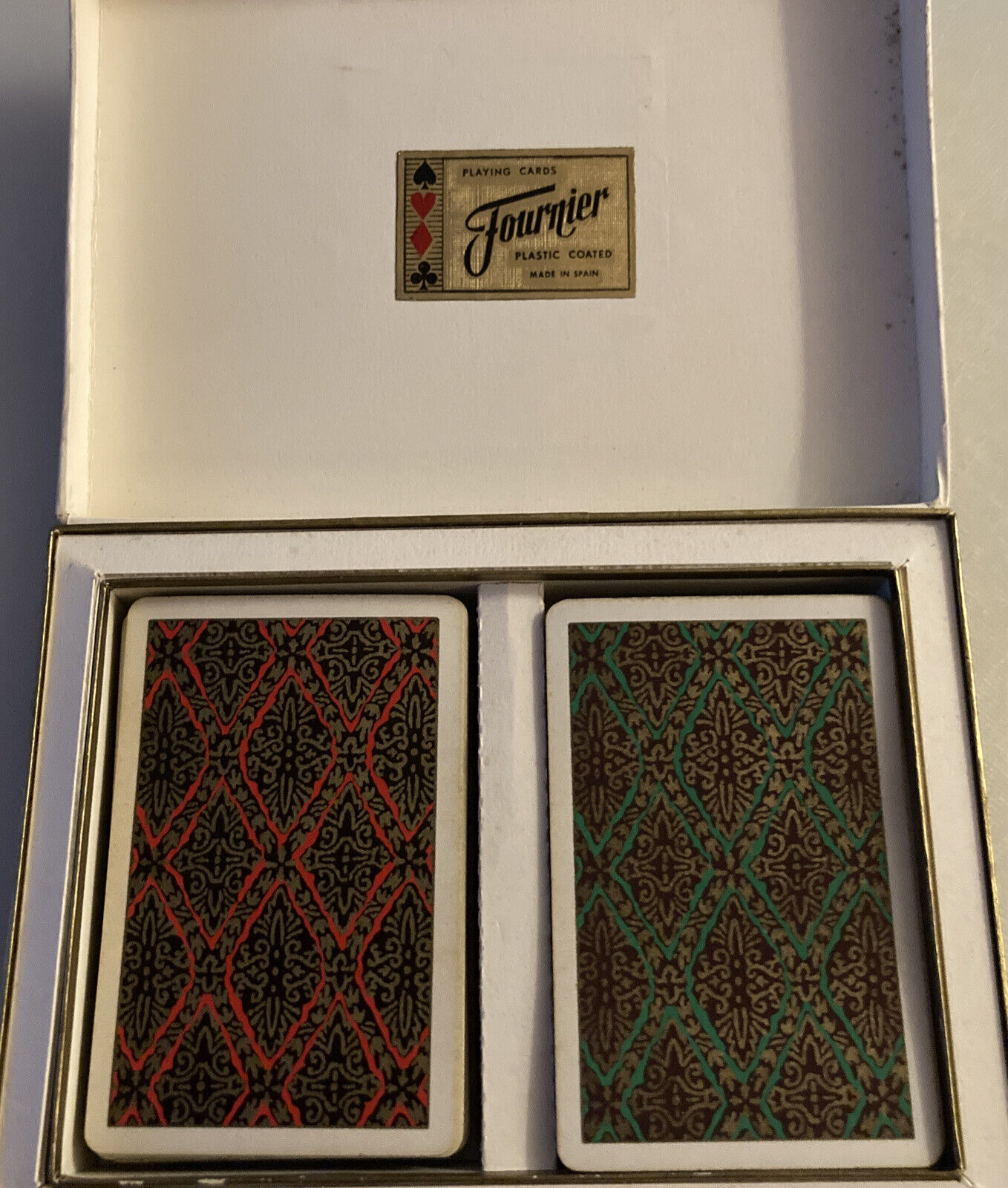 Fournier Europe Bridge Playing Cards~ Double Deck Vintage made in spain 1962