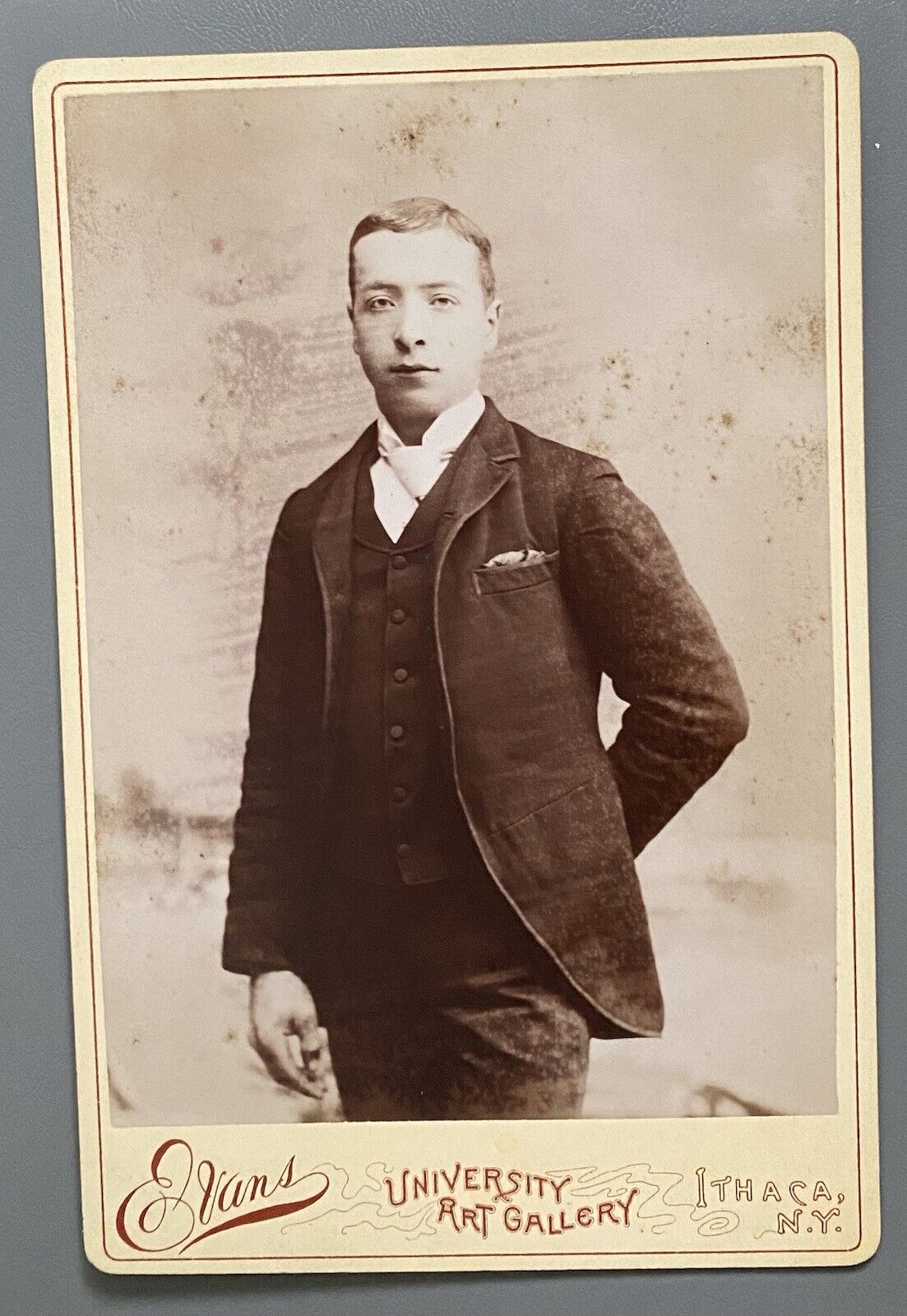 1900s Cornell University Phil Lewis Cabinet Card MLB Baseball Brooklyn Superbas