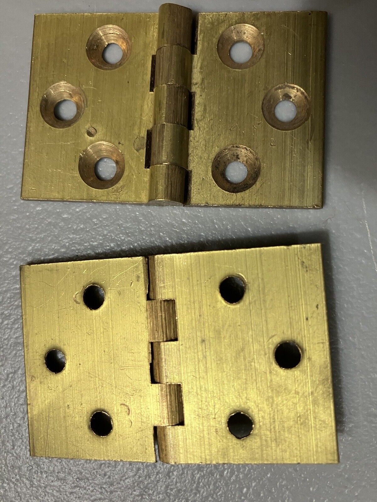 Original CARD-TABLE 18th Century STYLE Brass Period Hinges Spectacular